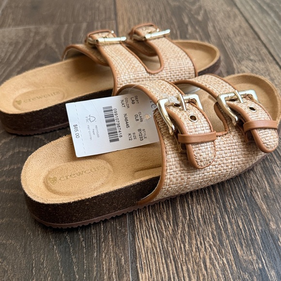 J.Crew Crewcuts Girls' Colbie Wide-Strap Natural Raffia Sandals—K12 - Picture 3 of 11